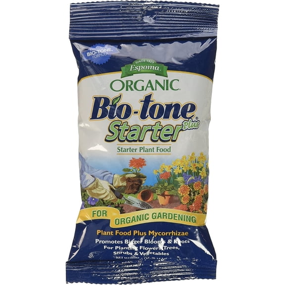 Espoma Organic Bio-Tone Starter Plus 4-3-3 Natural & Organic Starter Plant Food with Both Endo & Ecto Mycorrhizae; 5oz. Trial Size Packet; The Ultimate Starter Plant Food