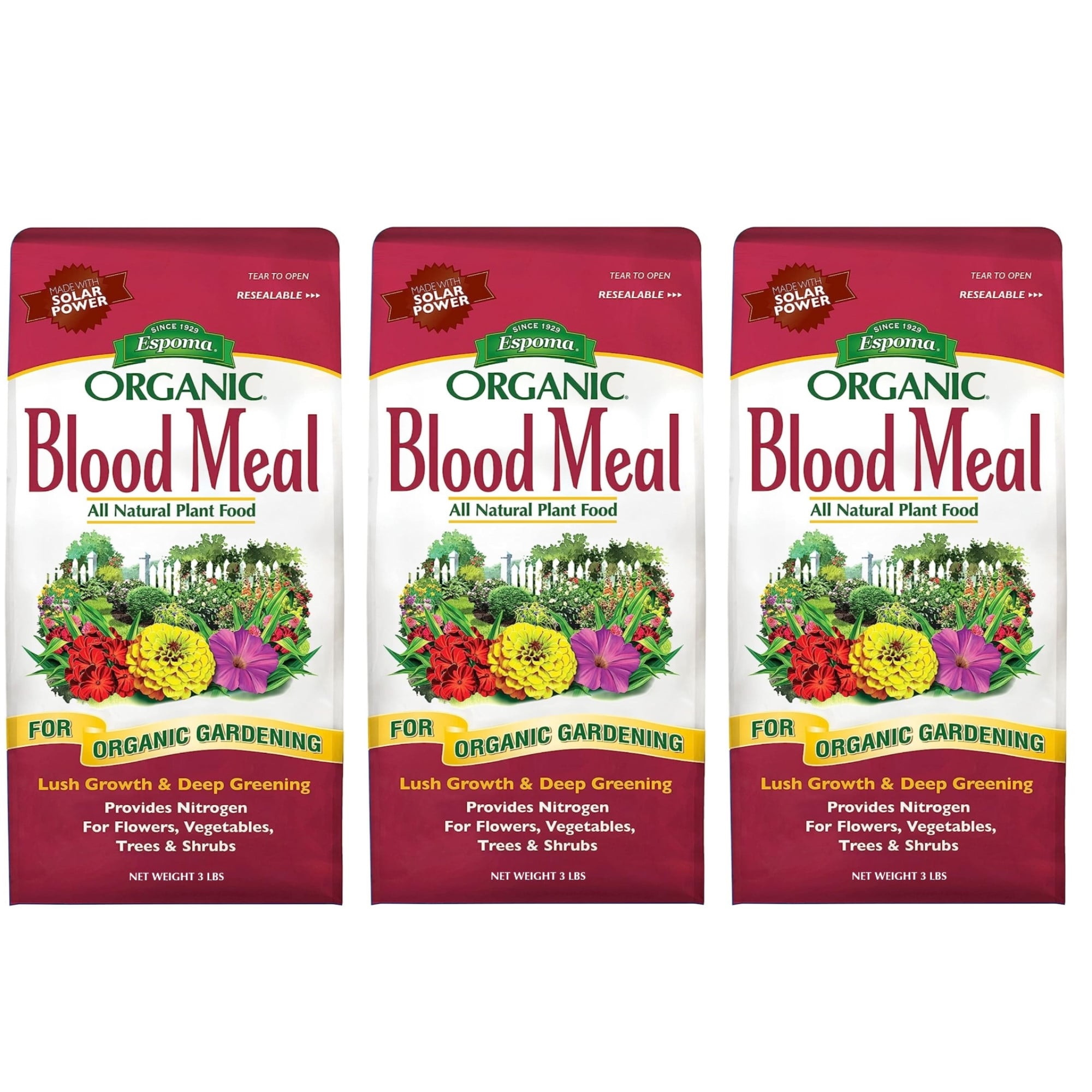 Espoma (#DB03) Blood Meal Organic Fertilizer, 3 lbs.(3 Pack)