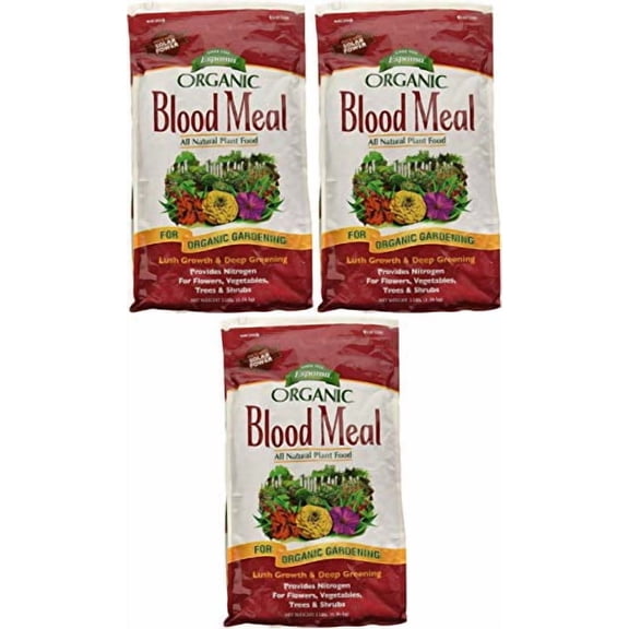 Espoma Organic Blood Meal Fertilizer 12-0-0 All-Natural Plant Food Source of Nitrogen for Organic Gardening. for Flowers, Vegetables, Trees & Shrubs. 3 lb. Bag Pack of 3