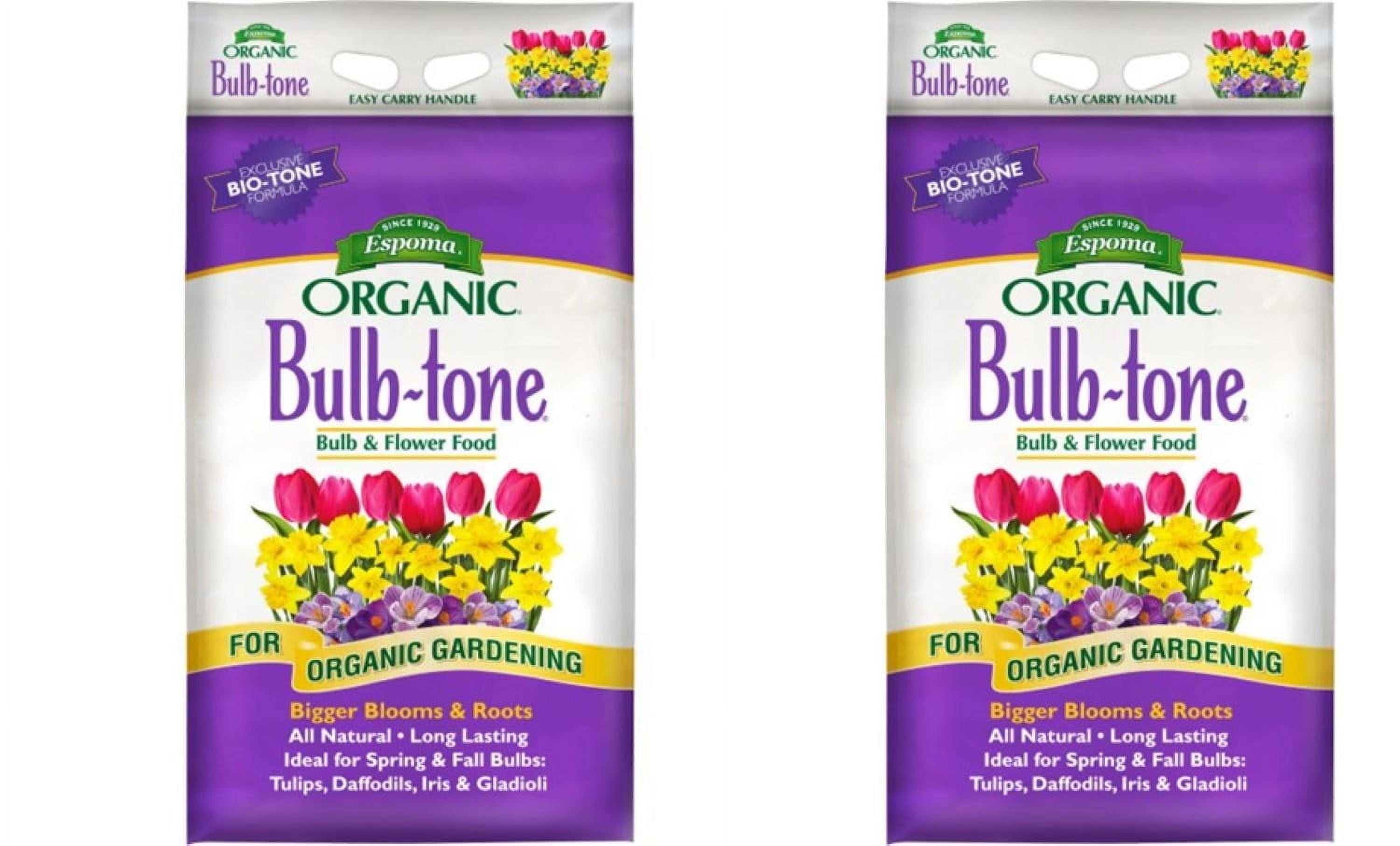 Espoma Organic Bulb-Tone 3-5-3 Natural & Organic Fertilizer and  Food for All Spring and Fall Bulbs. 18 lb. Bag. Use for Planting & Feeding to Promote Vibrant Blooms - Pack of 2