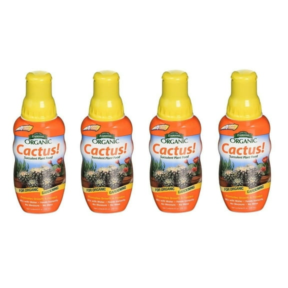 Espoma Organic Cactus Plant Food - Natural Fertilizer for Succulents - Pack of 4, 8 oz