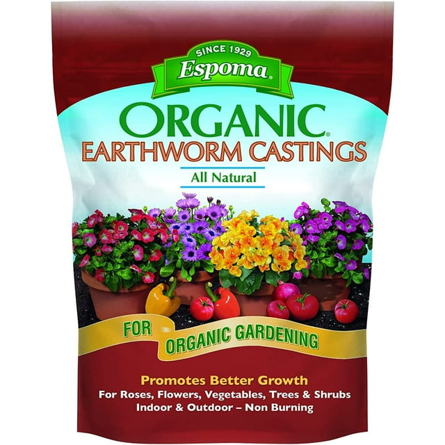 Espoma Organic Earthworm Castings Use Indoors and Outdoors for Roses