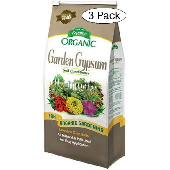 Espoma Organic Garden Gypsum - Natural Soil Conditioner - 6 Lb, 30 Sq. Ft.