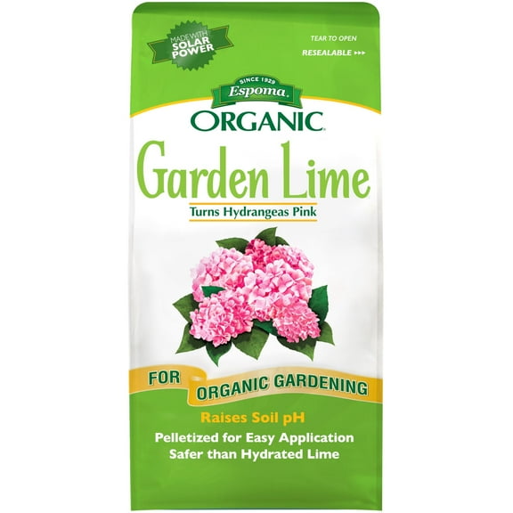 Espoma Organic Garden Lime; Raises Soil pH and Helps Turn Hydrangeas Pink! Contains pelletized dolomitic Lime and can be Used for Organic Gardening; 5 lb. Bag