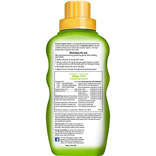 Espoma Organic Grow! Liquid Concentrate Plant Food All Purpose