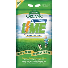 Espoma Organic Lightning Lime, Fast Acting Pelletized Lime for Soil pH Correction on Lawns & Gardens. 30 lb. Bag Covers up to 5,000 Sq. Ft. Pack of One