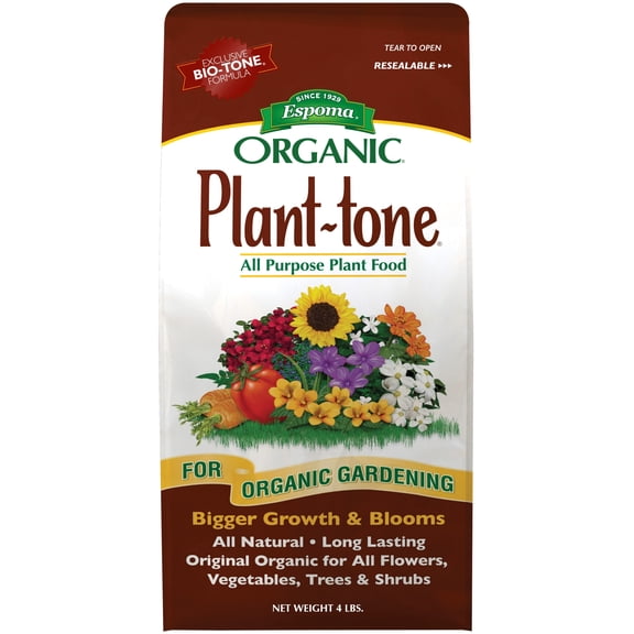 Espoma Plant-Tone Organic Plant Food 5-3-3 Granules - Natural Fertilizer - 4 lbs, Pack of 1