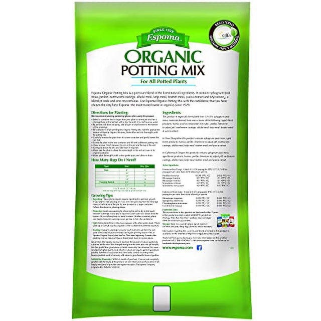 Espoma Organic Potting Soil Mix All Natural Potting Mix for All