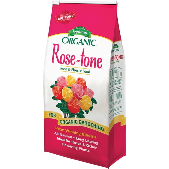 Espoma Organic Rose-Tone 4-3-2 Organic Fertilizer for All Types of Roses and Other Flowering Plants. Promotes Vigorous Green Growth and Abundant Blooms. 4 lb. Bag - 2 Pack
