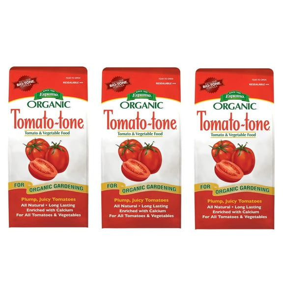 Espoma Organic Tomato-tone 3-4-6 with 8% Calcium, Plant Food for Tomatoes and Vegetables, 4lb (Pack of 3)