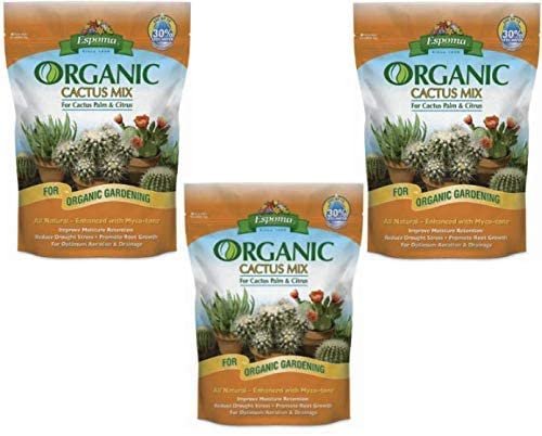 Espoma Cactus Potting Mix - For Cactus Plants - Pack of 3, 4 Quart Each ...