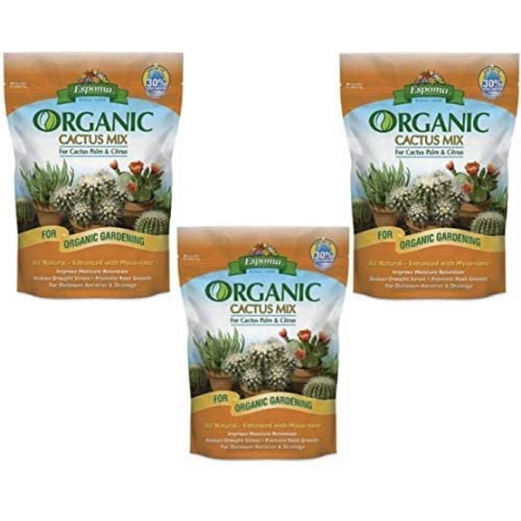 Espoma Potting Mix, Cactus, 4 qt, Pack of 3
