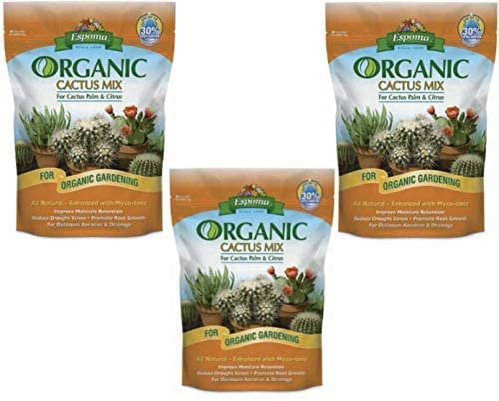 Espoma Cactus Potting Mix - For Cactus Plants - Pack of 3, 4 Quart Each — Residential Use, Standard Application