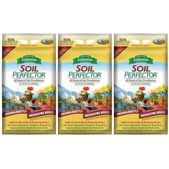 Espoma Soil Perfector Permanently Improves All Soils. A Simple One Time Application Prevents Compaction and Promotes Plant Root Growth.30 lb. Bag. Pack of Three