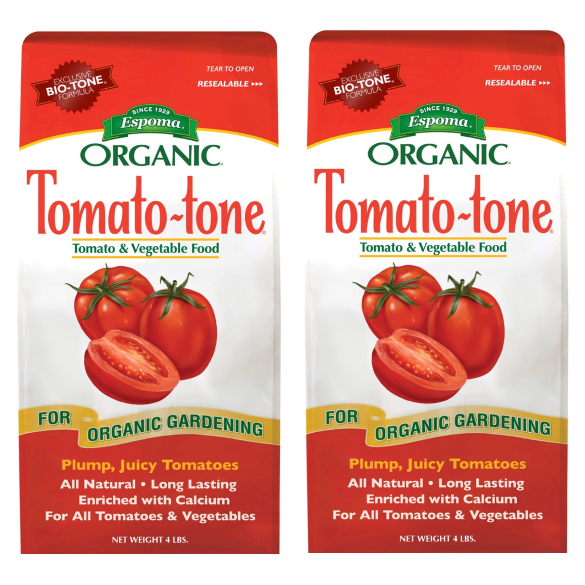 Espoma 2-pack Tomato-Tone Organic Fertilizer - for All Your Tomatoes, 4 lb. Bag - 2 Pack — Outdoor & Indoor Plant Use, Easy Application