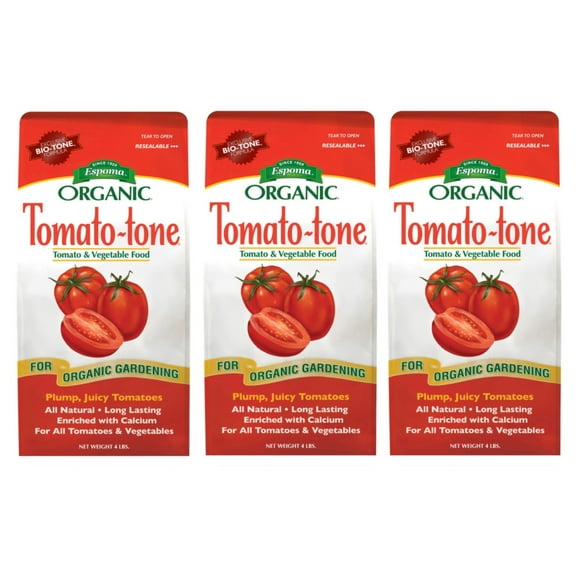 Espoma Organic Tomato-tone 3-4-6 with 8% Calcium, Plant Food for Tomatoes and Vegetables, 4lb (Pack of 3)