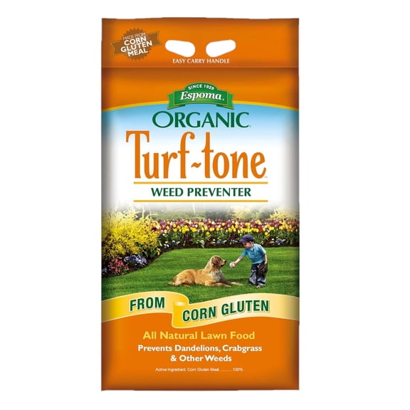 Espoma Turf-Tone Lawn Fertilizer and Weed Preventer - Natural Granules - 25 lbs — Outdoor & Indoor Plant Use, Easy Application