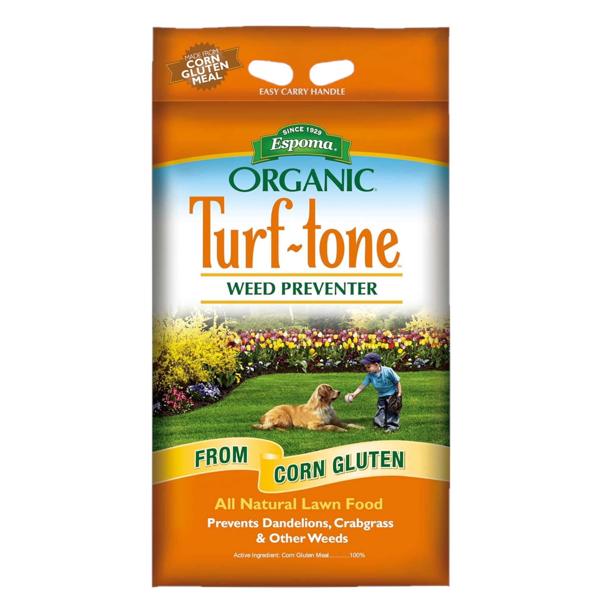 Espoma Turf-Tone Lawn Fertilizer and Weed Preventer - Natural Granules - 25 lbs — Outdoor & Indoor Plant Use, Easy Application