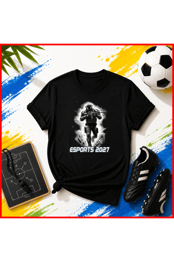 Esports 2027 Soldier Tactical Shooter Gaming Unisex T-Shirt Y2291, S-5XL