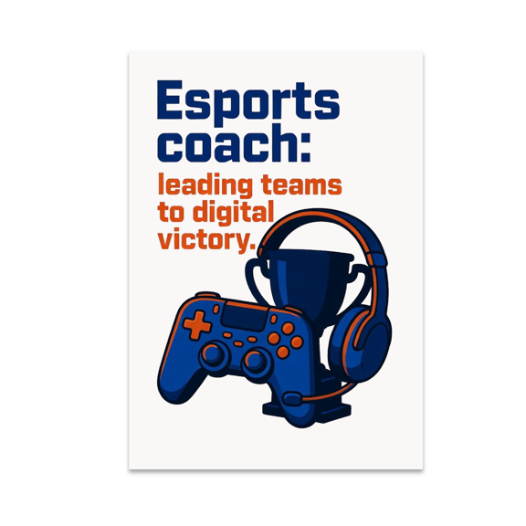 Esports Coach Wall Art - Gamer Enthusiast - 13x19 Poster Print