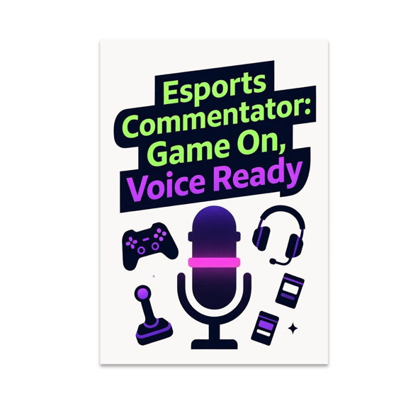 Esports Commentator Wall Art - Gamer Enthusiast - 13x19 Poster Print