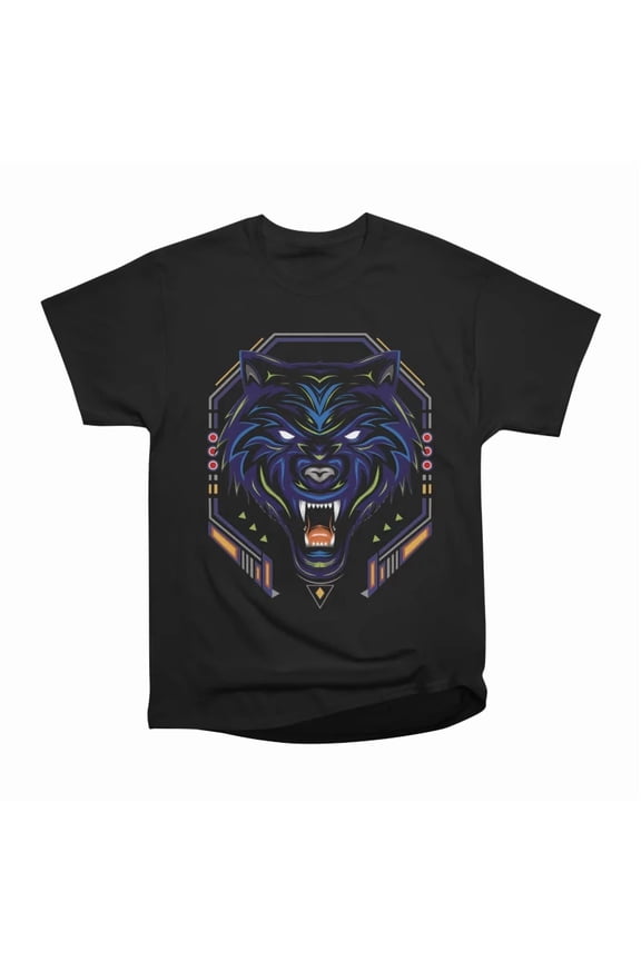 Esports logo blue wolf vector T-Shirt Tee Gift For Him Merch For Her Apparel For Friend