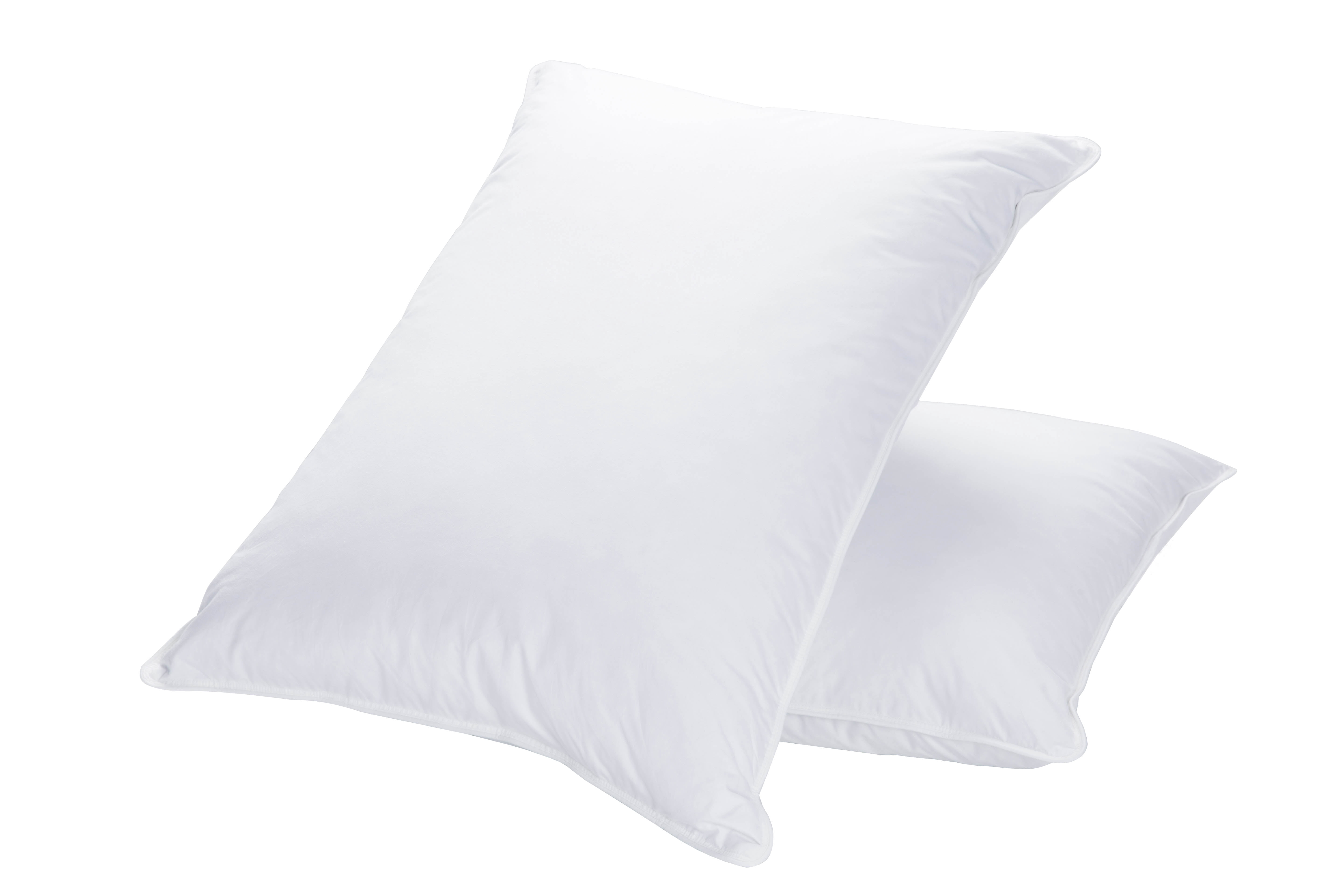 EspreMondor Gold Goose Down Feather Adult Pillow, Double-Layered Design, 100% Cotton Cover, Standard Size, 2 Pack