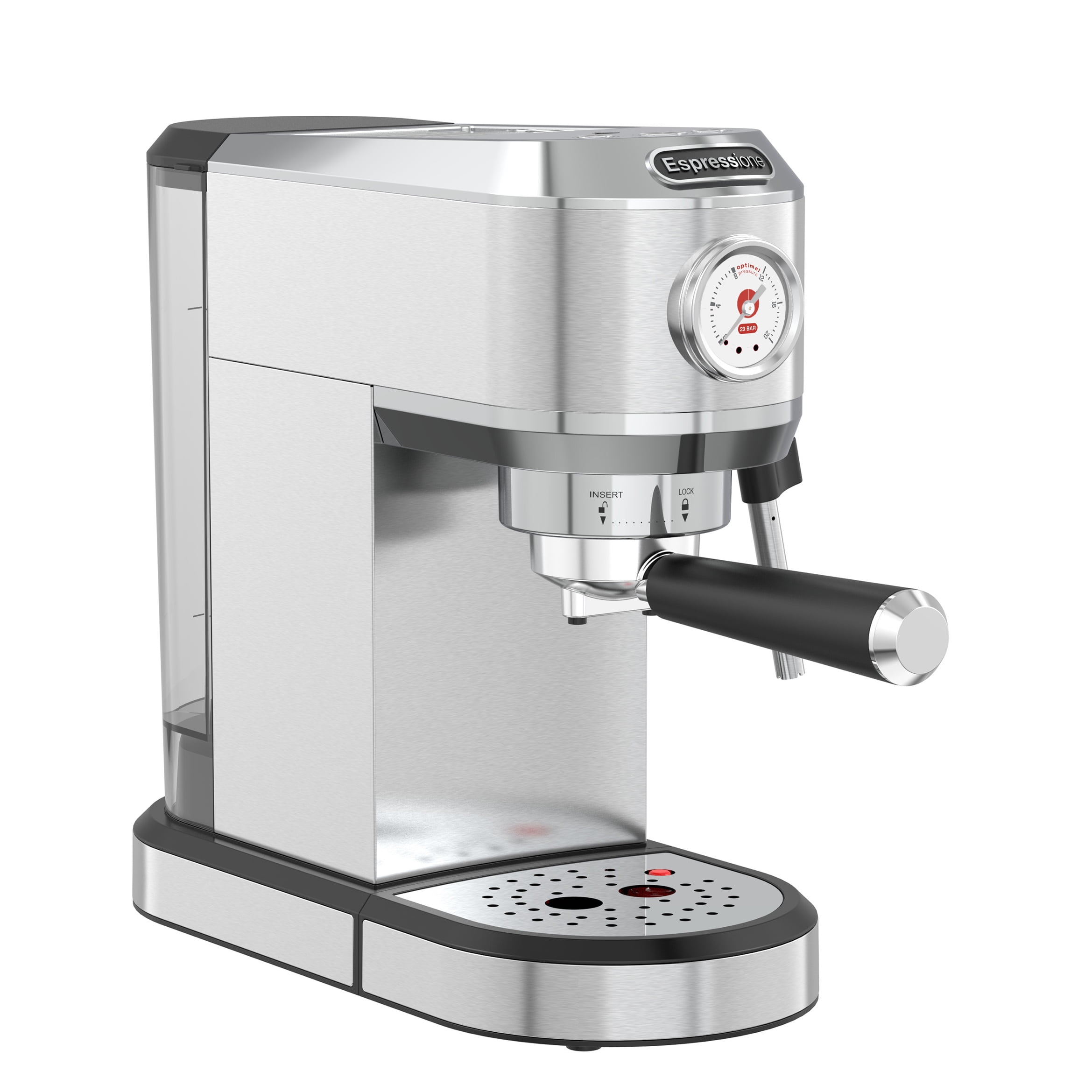 Espressione Stainless Steel 3-in-1 Espresso Maker with Grinder