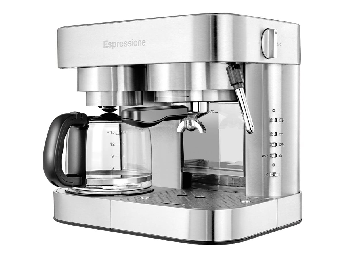 Espressione Stainless Steel Automatic Coffee and Espresso Maker with Steam Wand