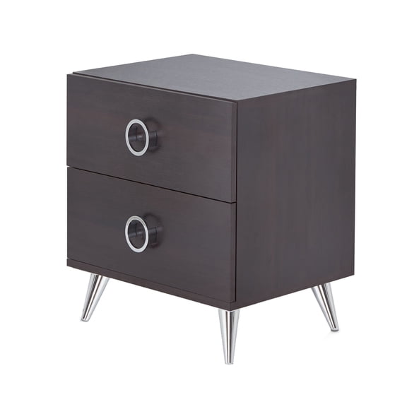 Espresso 2-Drawer Rectangular Accent Table Espresso + Primary Living Space + Contemporary + Drawers + Rectangular + Wood