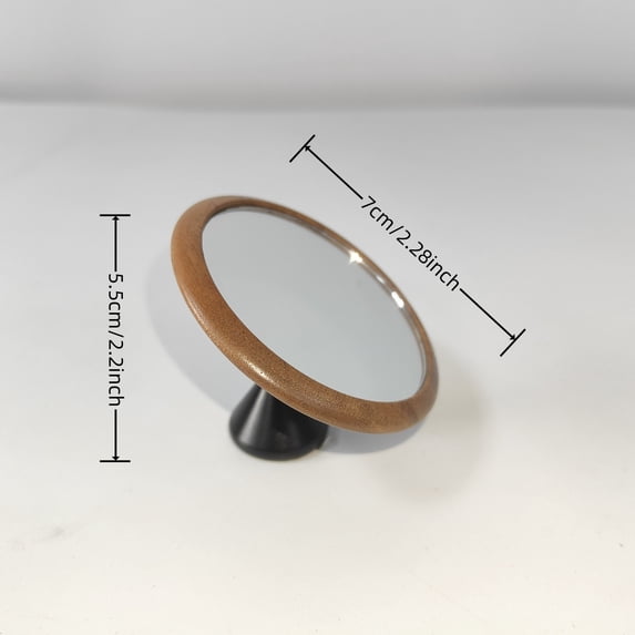 Espresso Accessories Adjustable Coffee Grease Accsesories Kitchen Reflector Walnut Wood Rotatable Bar Coffeeware Dining Home (Walnut Black)