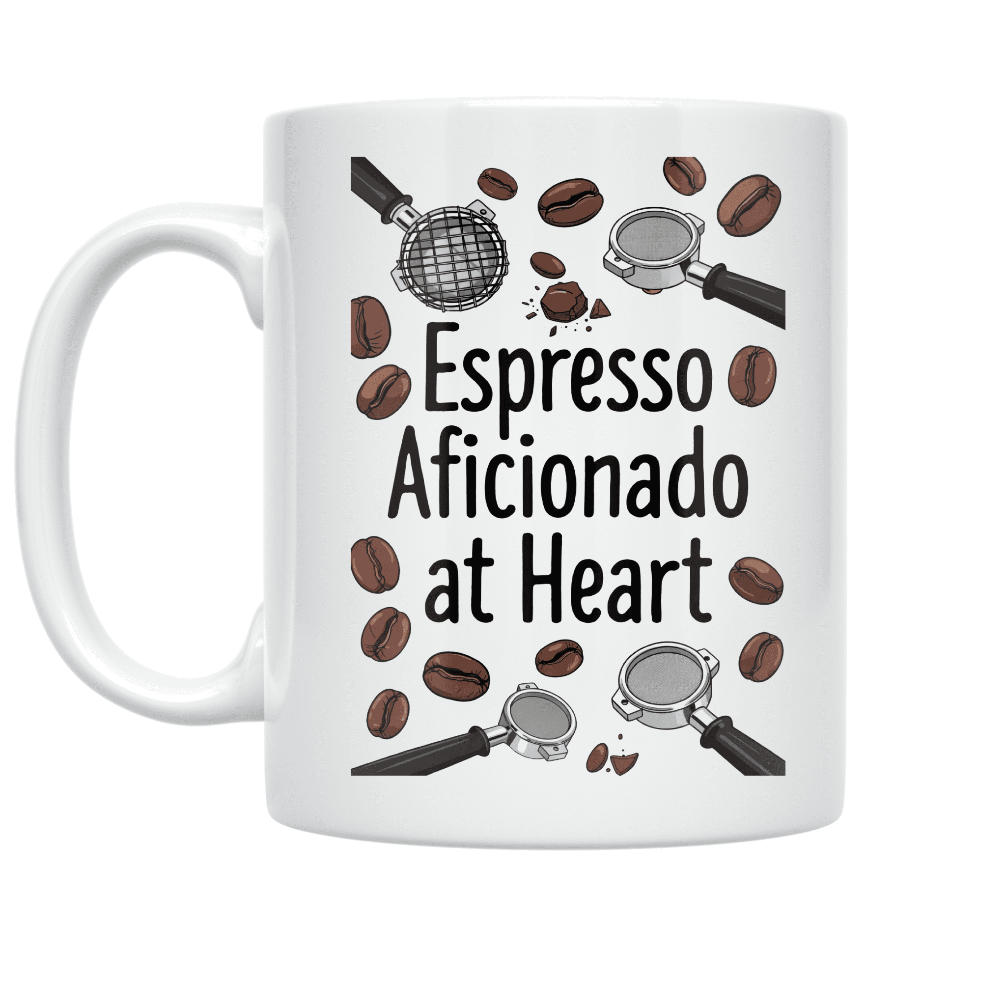Espresso Aficionado at Heart - Coffee Lover - 11 oz Ceramic Coffee Mug