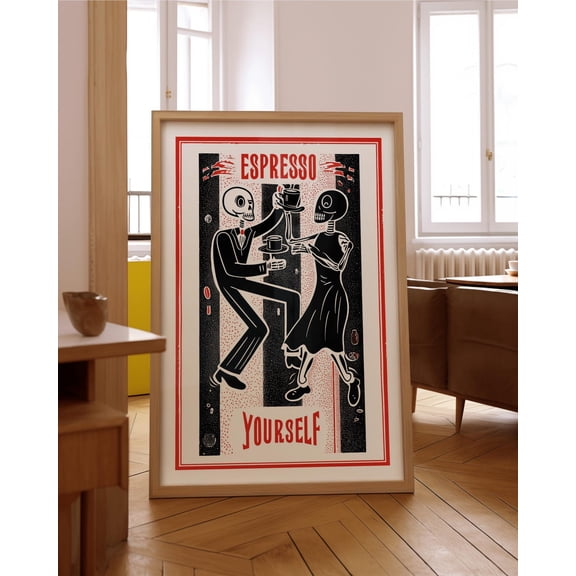 Espresso Art Print Retro Coffee Lover Gift Kitchen Decor