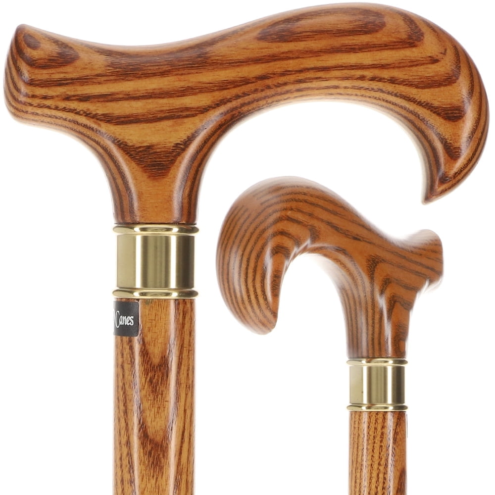 Espresso Natural Ash Derby Walking Cane – Genuine Ash Wood with Rich ...