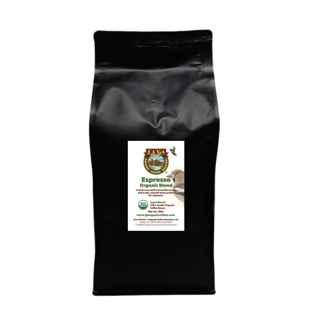 Espresso Blend, Smooth Full Flavored Organic Coffee Beans, Low Acid