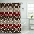 thumbnail image 1 of Espresso Brown/Beige/Barn Red Geometric, Bathroom Set, 13 Piece, Clarisse, 1 of 5