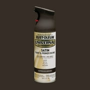 Espresso Brown, Rust-Oleum Universal Paint & Primer Satin Spray Paint-247570, 12 oz