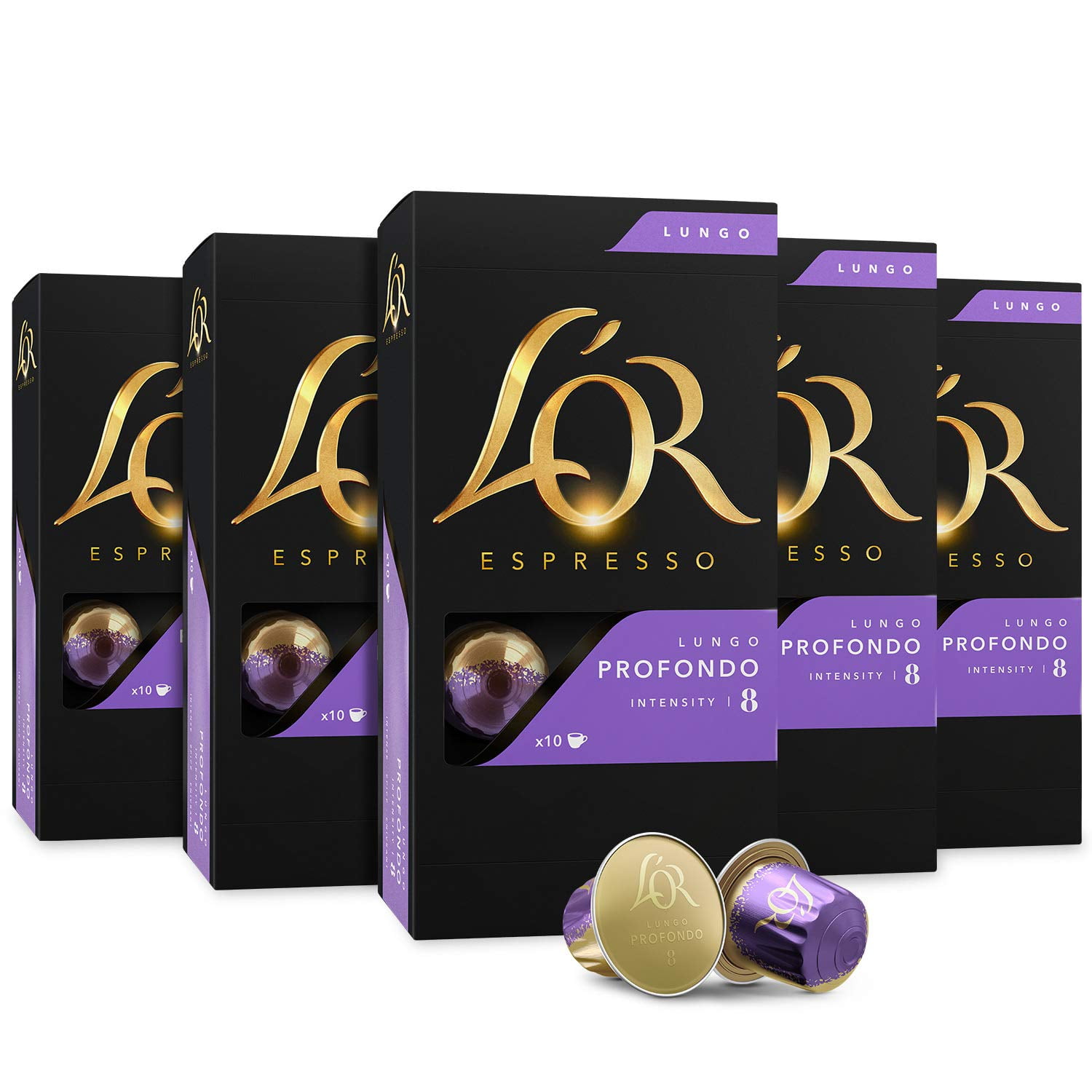 Espresso Capsules, 50 Count Profondo Lungo, SingleServe Aluminum