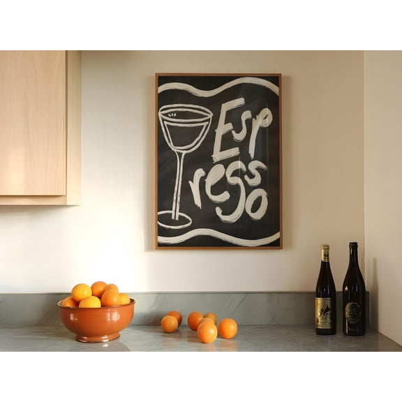 Espresso Chalkboard Art - Coffee Lover Wall Decor, Rustic Kitchen Art, Vintage Cafe Decor Home Or Coffee Shop, Chalk Style Espresso Poster Wall Art, Modern Wall Decor, 8x12 UNFRAMED