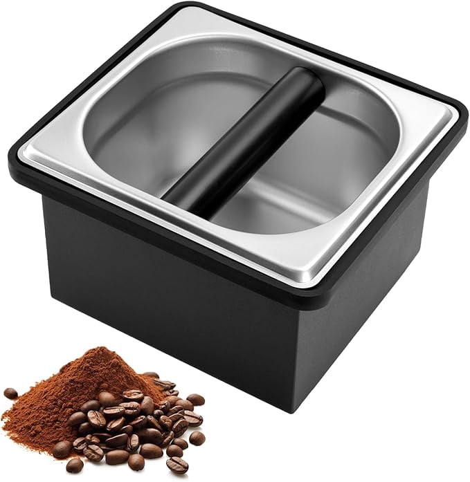Espresso Coffee Knock Box, Stainless Steel Coffee Pucks Container, with ...