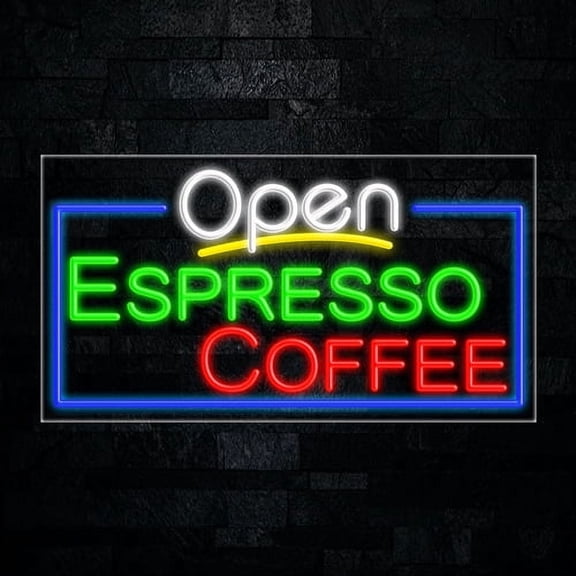 Espresso Coffee LED Neon Sign 33"L x 18"H #35704