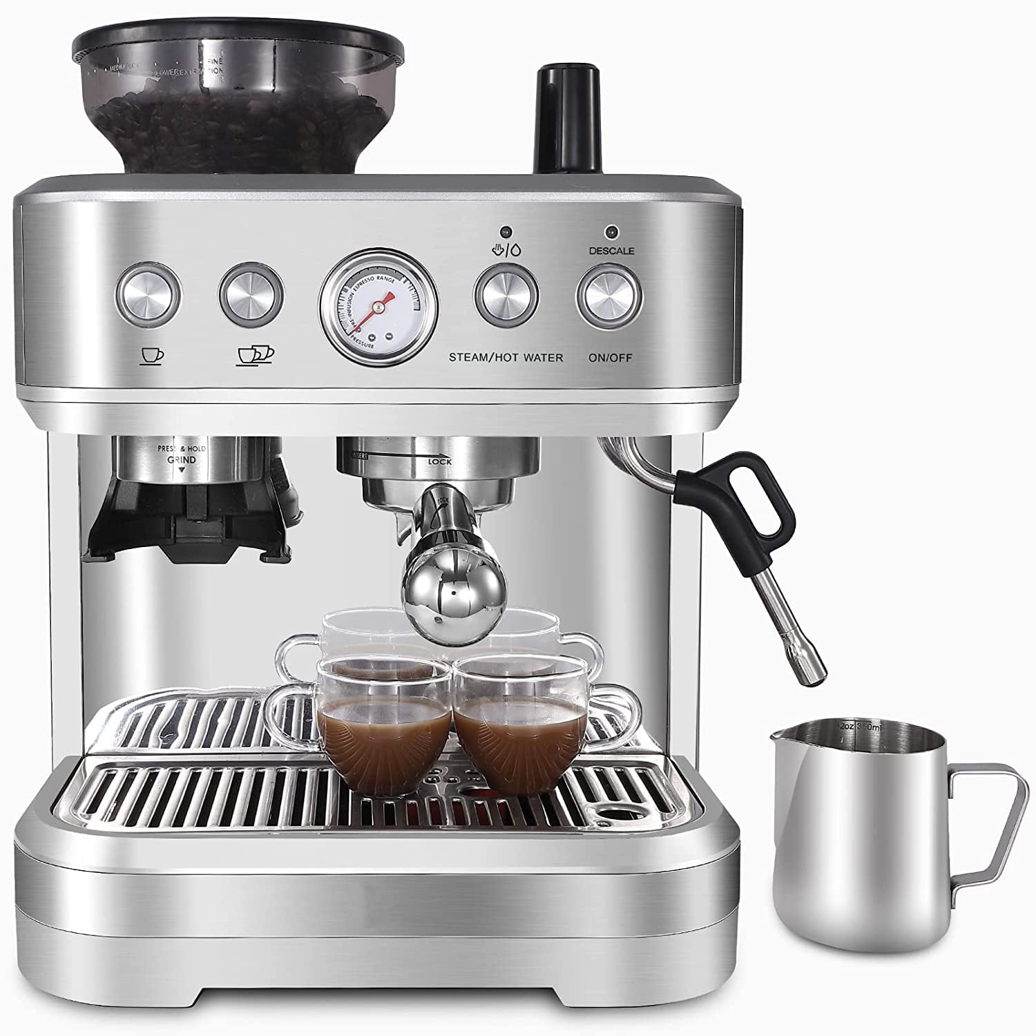 Espresso Coffee Machine 15 Grinding Setting Espresso Cappuccino Maker