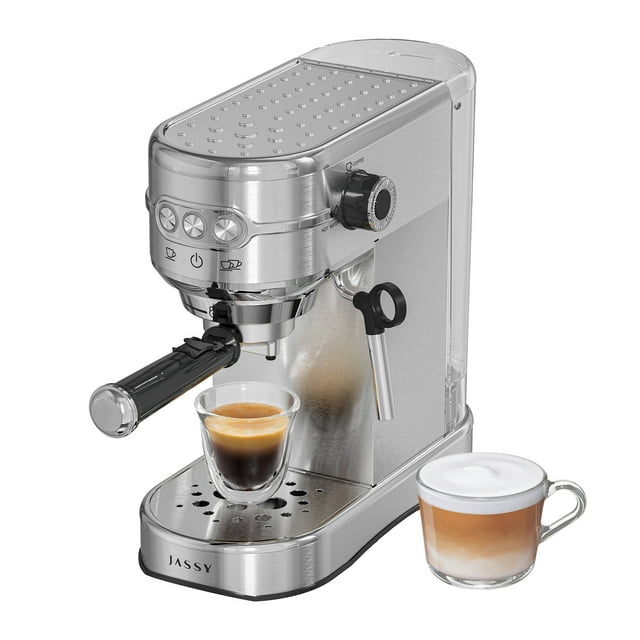 JASSY Espresso Coffee Maker, 20 Bar, 1450W, Latte and Single Cup