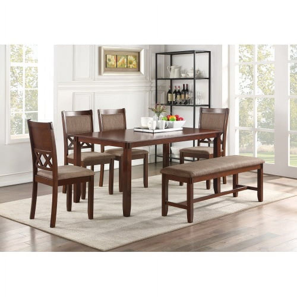Espresso Color Dining Room Furniture Unique Modern 6pc Set Dining Table ...