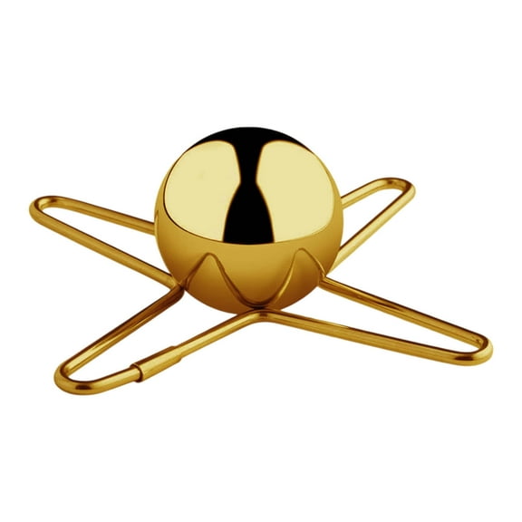 Espresso Cooling Ball, Stainless Steel Espresso Ball Chiller with Stand,Rapid Frozen Espresso Ball for Espresso Coffee Beverages Lovers (1Pcs, Golden)