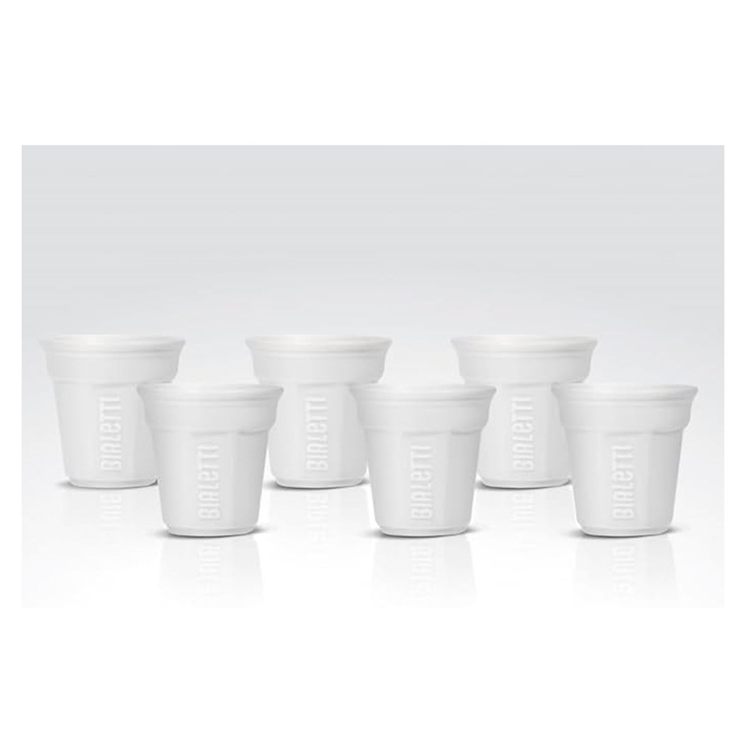 Espresso Cup Set - 6 Pcs White Porcelain Espresso Cups - 2oz Coffee Cups for Espresso, Cappuccino, Latte - Durable Ceramic Espresso Mugs