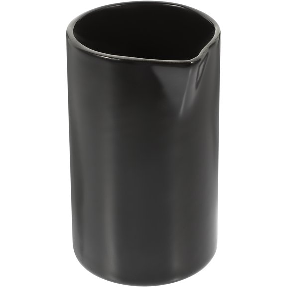 Black Ceramic Creamer Pitcher Jug for Coffee, Cream, Sauce Serving, Porcelain Container with Stylish Design for Kitchen and Table