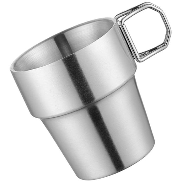 Espresso Cup Water Glasses Collapsible Handle Outdoor Camping Stainless Steel Coffee Drinking Cups Folding Kettle