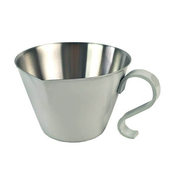 Espresso Cup with Handle, Stainless Steel Espresso Accessories, Espresso Pouring Cup,Espresso Shot pitcher with V-Shaped Mouth, 3.4OZ/100ML