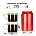 thumbnail image 1 of Espresso Cups Espresso Shot Glasses with Handle, Espresso Mugs Demitasse Cups Cappuccino Cup for Hot or Cold Latte, Tea, Microwave Dishwasher Safe,Clear, 1 of 3